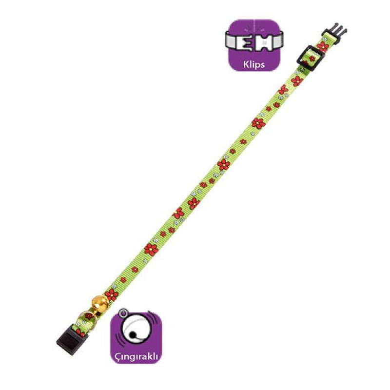 Karlie 20-30 Cm 10 Mm Çıngıraklı Boyun Yeşil | Kedi Boyun Tasması Karlie 20-30 Cm 10 Mm Çıngıraklı Boyun Yeşil | Kedi Boyun Tasması