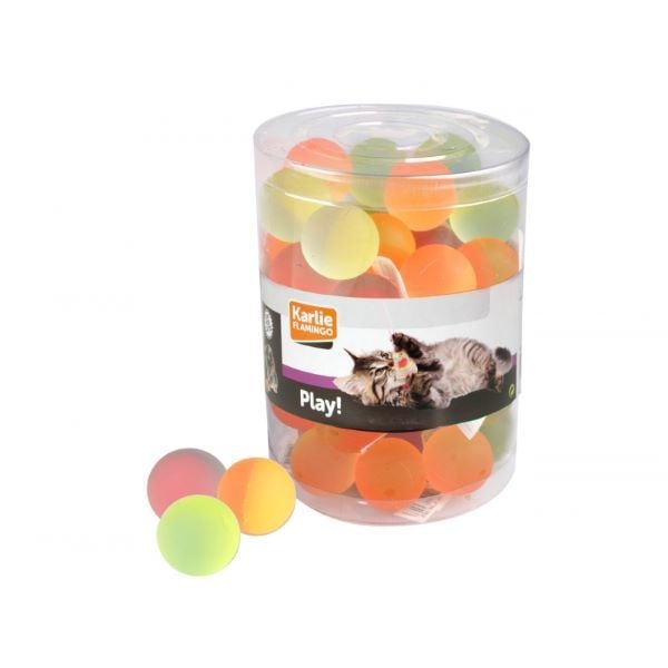 Karlie 3.5 Cm 60'lı Zıplayan Top Renkli | Kedi Top Oyuncak