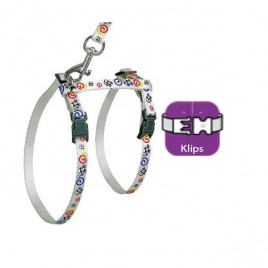 30-42 Ccm 120 cm Göğüs ve Uzatma Takım Beyaz | Kedi Göğüs Tasması