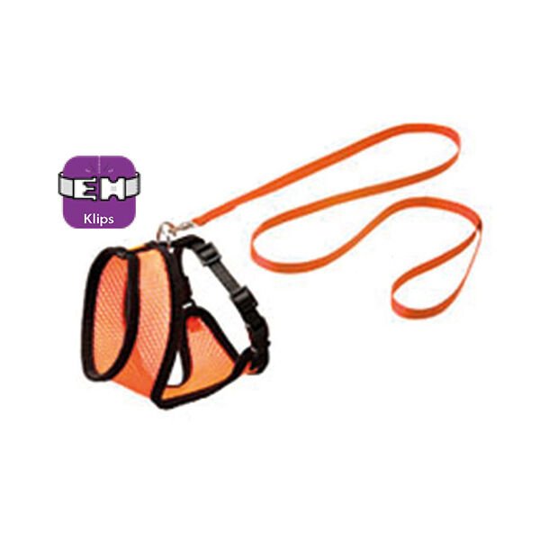 Karlie 30 42 Cm 120 Cm Göğüs Uzatma Takım Siyah Turuncu | Kedi Gezdirme Tasması