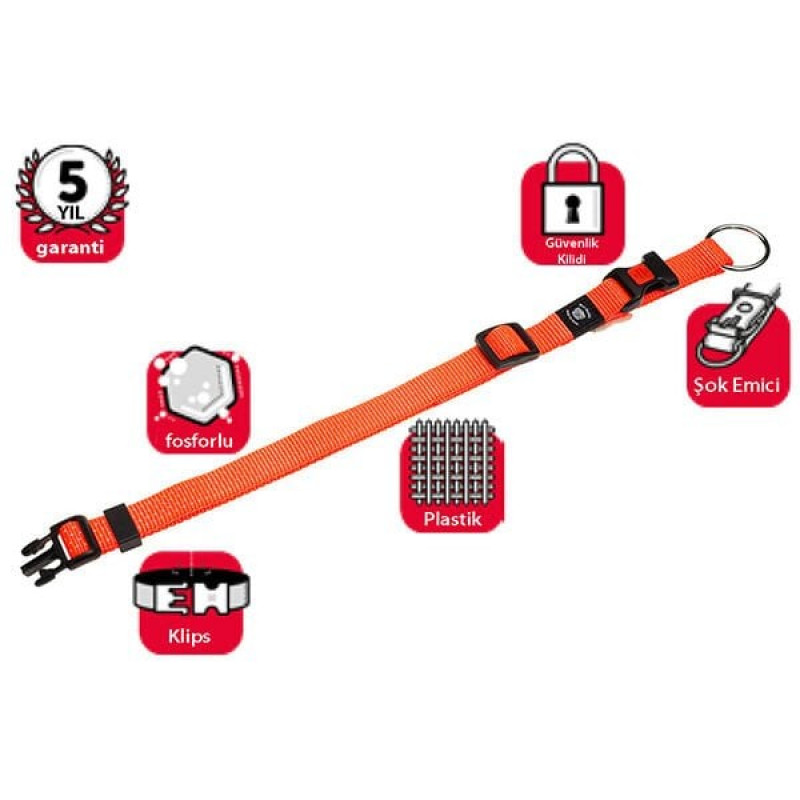 Karlie 30-45 Cm 20 Mm Kilitli Boyun Small Turuncu | Köpek Boyun Tasması Karlie 30-45 Cm 20 Mm Kilitli Boyun Small Turuncu | Köpek Boyun Tasması