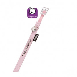 30 Cm 11 Mm Deri Taşlı Boyun Xsmall Toz Pembe | Kedi Künyesi Ve Çanı 30 Cm 11 Mm Deri Taşlı Boyun Xsmall Toz Pembe | Kedi Künyesi Ve Çanı