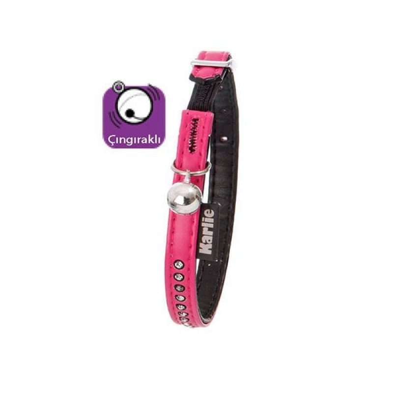 Karlie 30 Cm 11 Mm Deri Taşlı Boyun Xsmall Pembe | Kedi Künyesi Ve Çanı Karlie 30 Cm 11 Mm Deri Taşlı Boyun Xsmall Pembe | Kedi Künyesi Ve Çanı