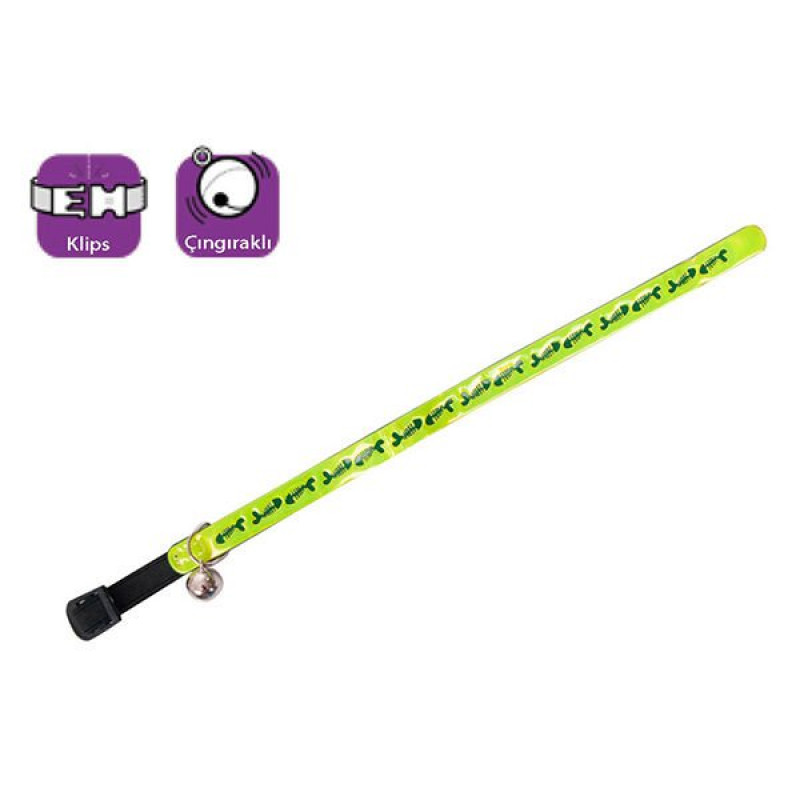 Karlie 30 Cm Çıngıraklı Klipsli Boyun Sarı | Kedi Boyun Tasması Karlie 30 Cm Çıngıraklı Klipsli Boyun Sarı | Kedi Boyun Tasması