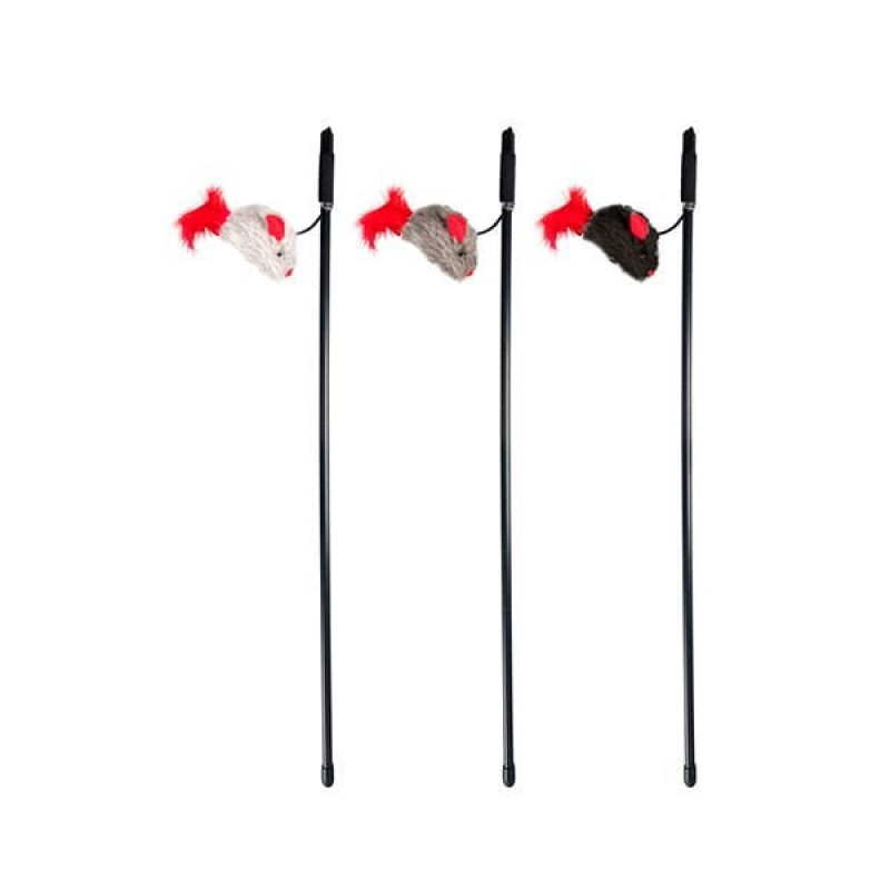 Karlie 49 Cm Sesli Fareli | Kedi Oltası Karlie 49 Cm Sesli Fareli | Kedi Oltası