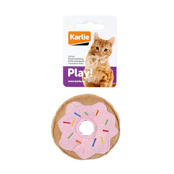 Karlie 7.5 Cm Peluş Çörek Pembe | Peluş Kedi Oyuncağı