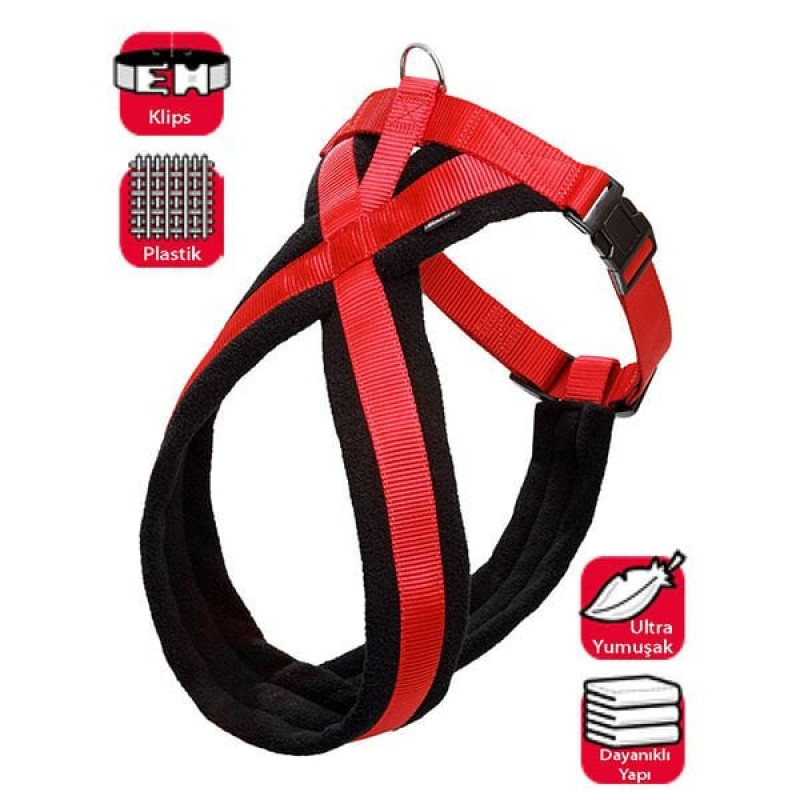 Karlie 74-100 Cm Yumuşak Göğüs Siyah Kırmızı | Köpek Göğüs Tasması Karlie 74-100 Cm Yumuşak Göğüs Siyah Kırmızı | Köpek Göğüs Tasması