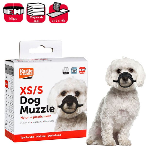 Karlie Flamingo 30-45 cm Soft Ağızlık Siyah | Köpek Ağızlığı