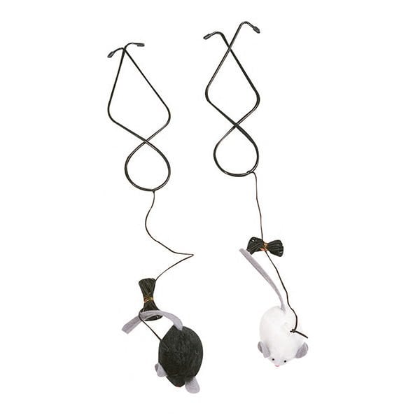 Karlie Kapıya Asılabilen Sesli Fare | Peluş Kedi Oyuncağı