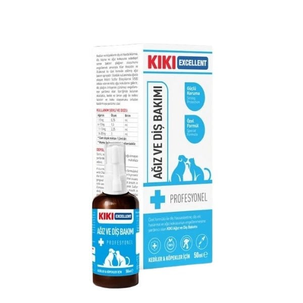 Kiki Excellent 50 Ml Ağız ve Diş Bakım Spreyi | Kedi Ağız Bakım Ürünü