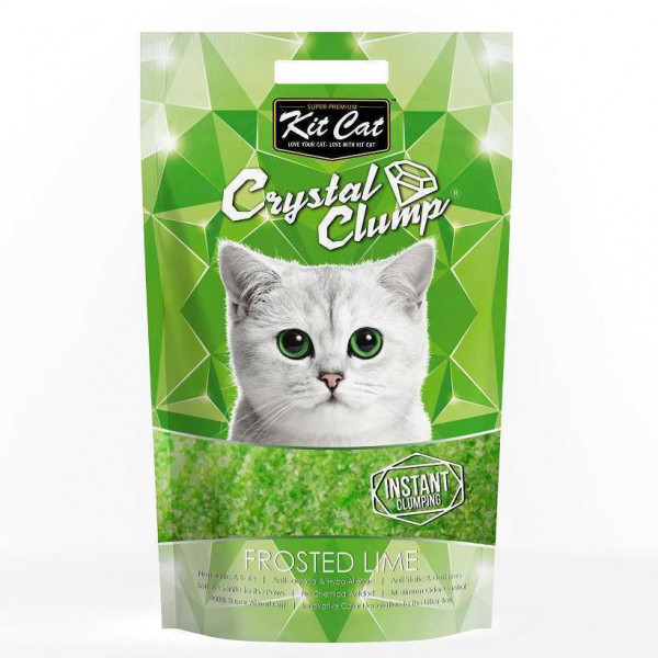 Kit Cat 4 Lt Frosted Lime Topaklanan Silika Kedi Kumu | Silika Kristal Kedi Kumu