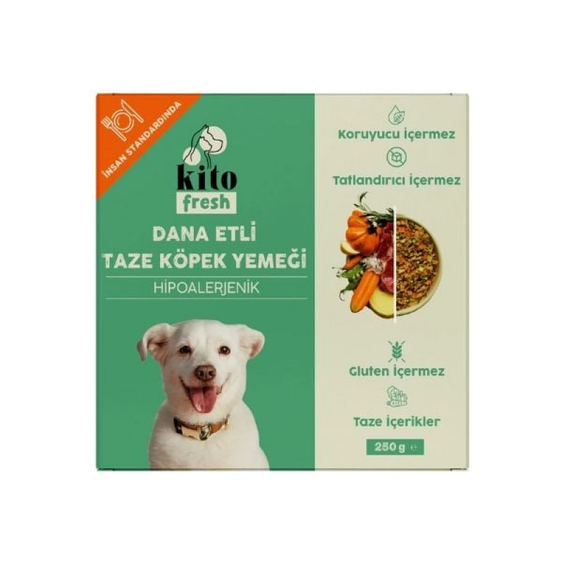 Kito 250 Gr Hipoalerjenik Taze Dana | Yetişkin Köpek Konserve Maması Kito 250 Gr Hipoalerjenik Taze Dana | Yetişkin Köpek Konserve Maması