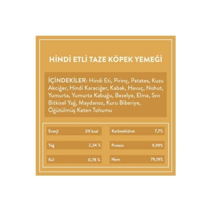 Kito 250 Gr Hipoalerjenik Taze Hindi | Yetişkin Köpek Konserve Maması