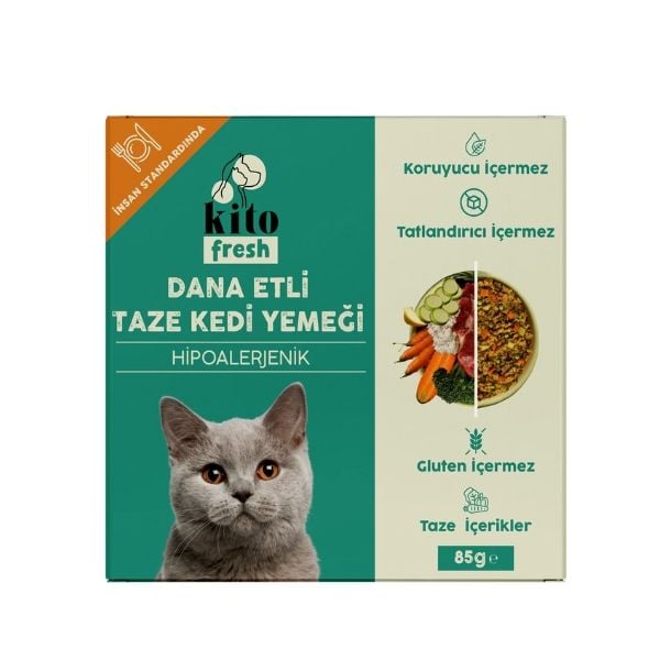 Kito 85 Gr Hipoalerjenik Taze Dana | Hipoalerjenik Kedi Yaş Maması