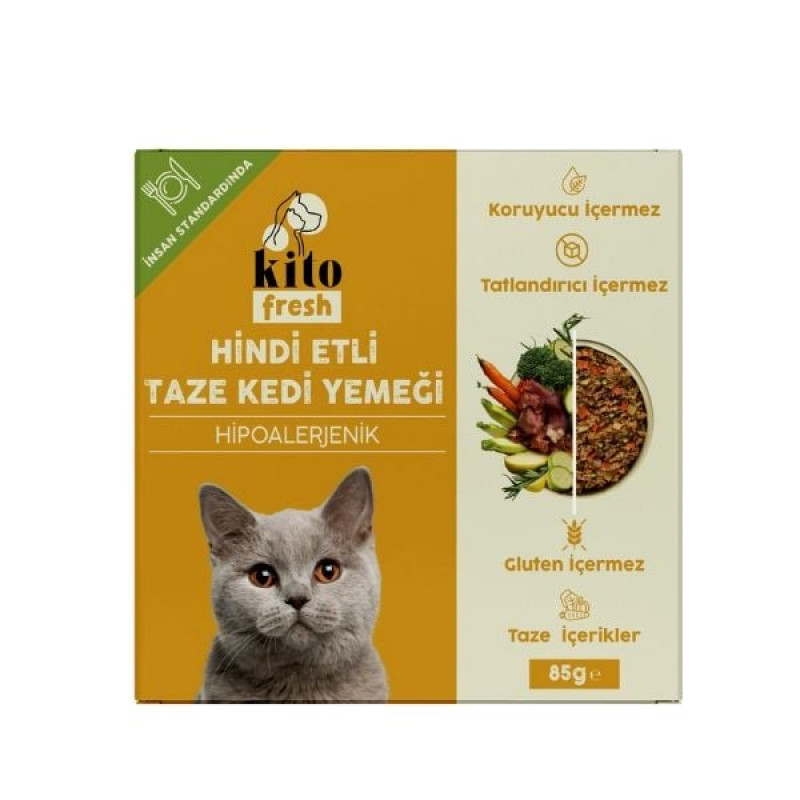 Kito 85 Gr Hipoalerjenik Taze Hindi | Hipoalerjenik Kedi Yaş Maması Kito 85 Gr Hipoalerjenik Taze Hindi | Hipoalerjenik Kedi Yaş Maması