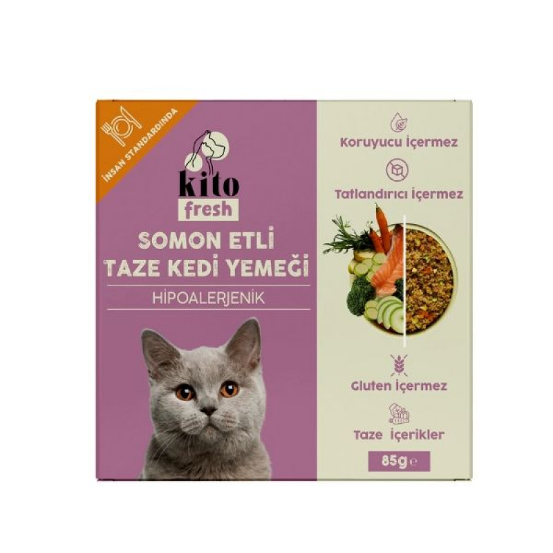 Kito 85 Gr Hipoalerjenik Taze Somon | Yetişkin Kedi Maması Kito 85 Gr Hipoalerjenik Taze Somon | Yetişkin Kedi Maması