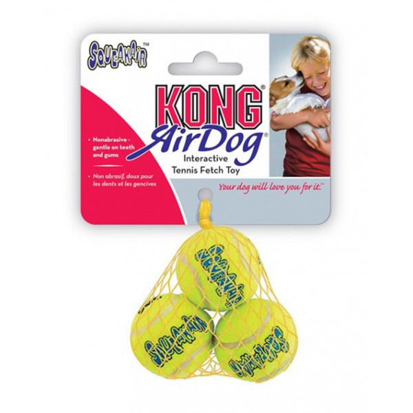 Kong XS 3 Adet Air Sq Sesli Tenis Topu 4 Cm | Sesli Köpek Oyuncağı