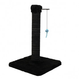 35x35x54h Cm Tırmalama ve İpli Oyuncak Koyu Gri | Çubuk Kedi Tırmalama Tahtası