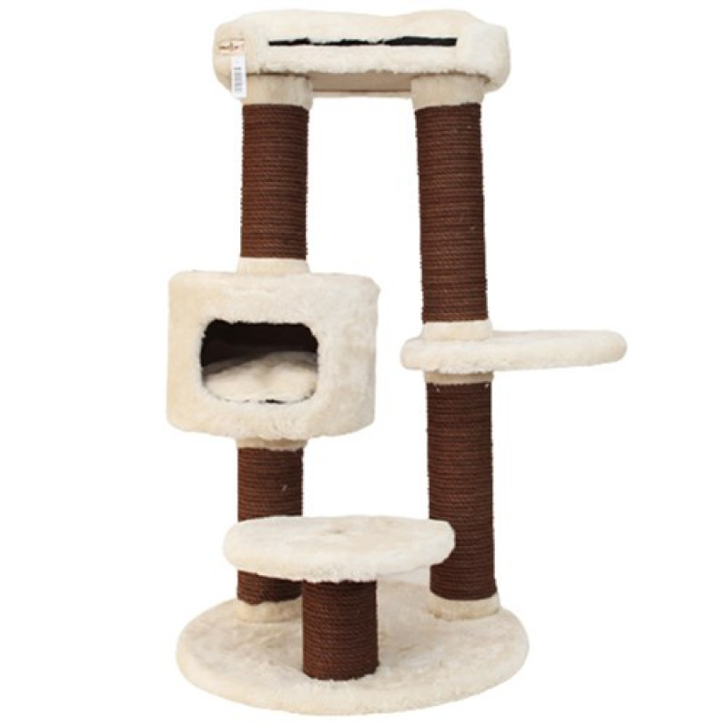 Kralle 60x60x112h Cm Yuvalı Tırmalama ve Oyun Evi Krem | Tırmalama Tahtalı Kedi Evi Kralle 60x60x112h Cm Yuvalı Tırmalama ve Oyun Evi Krem | Tırmalama Tahtalı Kedi Evi