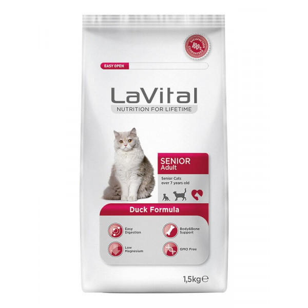 Lavital 1,5 Kg Sensitive Ördekli Yaşlı | Yaşlı Kedi Kuru Maması