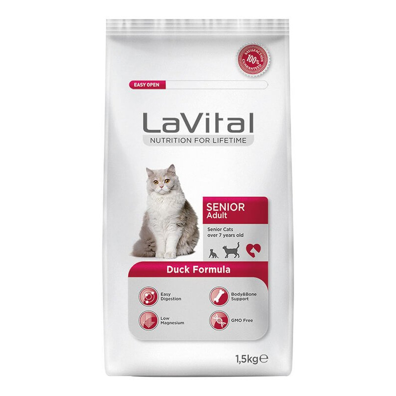 Lavital 1,5 Kg Sensitive Ördekli Yaşlı | Yaşlı Kedi Kuru Maması Lavital 1,5 Kg Sensitive Ördekli Yaşlı | Yaşlı Kedi Kuru Maması