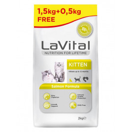 Lavital 1,5 Kg + 500 Gr Hediyeli Kitten Somonlu Yavru | Yavru Kedi Kuru Maması Lavital 1,5 Kg + 500 Gr Hediyeli Kitten Somonlu Yavru | Yavru Kedi Kuru Maması