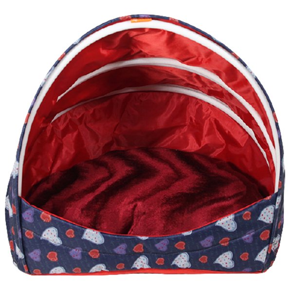 Lavista İstiridye Yatağı Mor Kalp | Peluş Kedi Yatağı