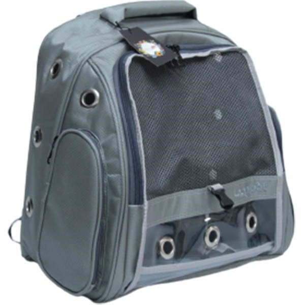 Leon 35x26x40h Pet Fileli Sırt Taşıma Çantası Lüx Gri | Kedi Taşıma Çantası