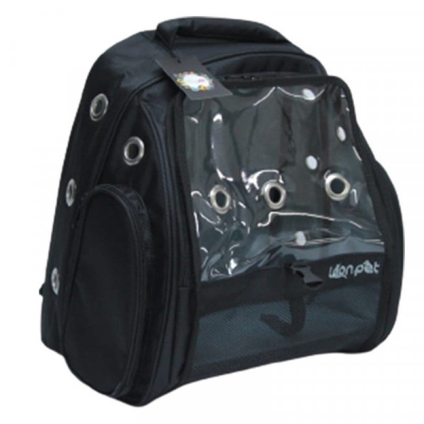 Leon 35x26x40h Pet Şeffaf Sırt Taşıma Çantası Lüx Siyah | Köpek Taşıma Çantası Ve Kafes