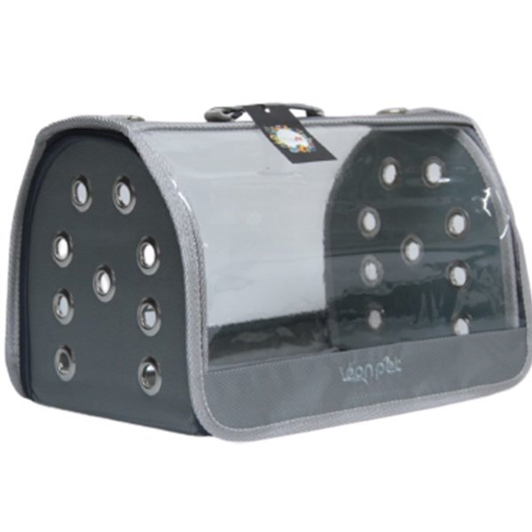 Leon 46x26x26h Cm Pet Şeffaf Fly Bag Taşıma Çantası Gri | Köpek Taşıma Çantası Ve Kafes