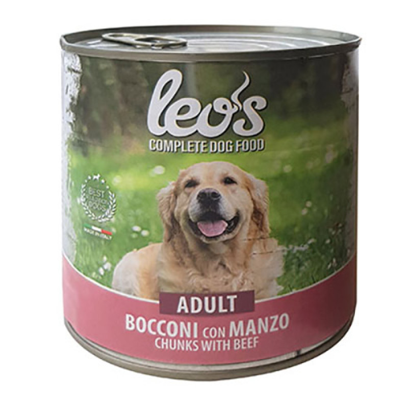 Leo's 12 Adet Adult Chunks with Beef 720 Gr | Yetişkin Köpek Konserve Maması Leo's 12 Adet Adult Chunks with Beef 720 Gr | Yetişkin Köpek Konserve Maması