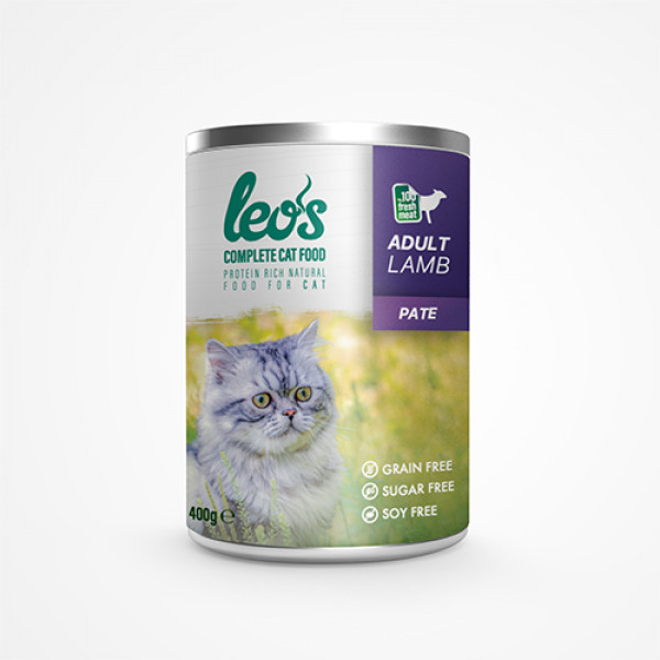 Leo's 6 Adet Adult Pate Lamb 400 Gr | Kuzu Etli Kedi Maması