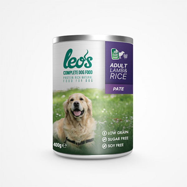 Leo's 6 Adet Adult Pate Lamb & Rice 400 Gr | Yaşlı Köpek Konserve Maması