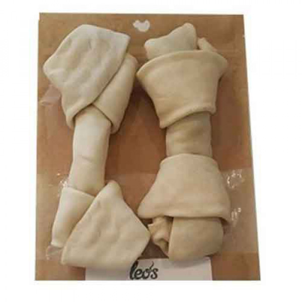 Leo's 2'Li Sütlü Düğümlü Kemik 130-140 Gr | Düğümlü Köpek Çiğneme Kemiği