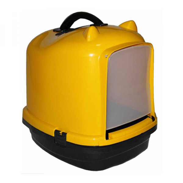 Pet Style Comfort Kapalı Kedi Tuvaleti Sarı | Filtresiz Kapalı Kedi Tuvaleti