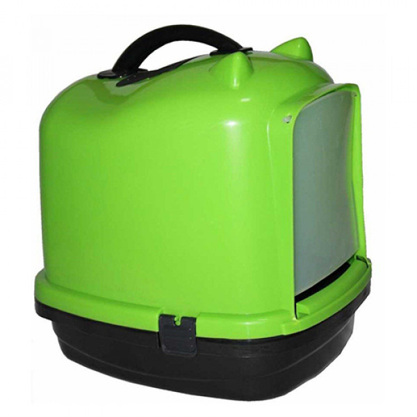 Pet Style Comfort Kapalı Kedi Tuvaleti Yeşil | Filtresiz Kapalı Kedi Tuvaleti