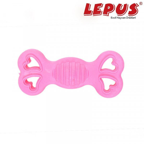 Lepus 12x6h cm Ağız ve Diş Sağlığı İçin Kurbağa Kemik Oyuncak Pembe | Köpek Çiğneme