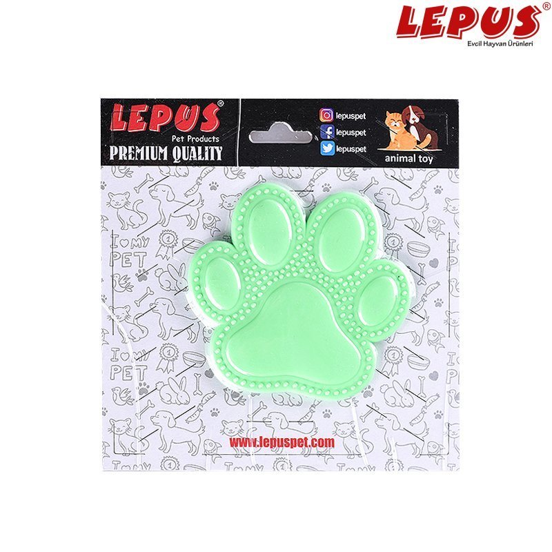 Lepus 13x7h cm Ağız ve Diş Sağlığı İçin Pati OyuncakYeşil | Köpek Çiğneme Lepus 13x7h cm Ağız ve Diş Sağlığı İçin Pati OyuncakYeşil | Köpek Çiğneme