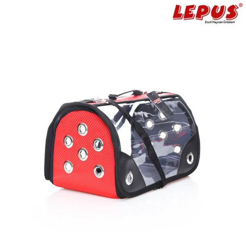 Lepus 20*35*20h cm Şeffaf Fly Bag Çanta Kırmızı Small | Köpek Taşıma Çantası Ve Kafes Lepus 20*35*20h cm Şeffaf Fly Bag Çanta Kırmızı Small | Köpek Taşıma Çantası Ve Kafes