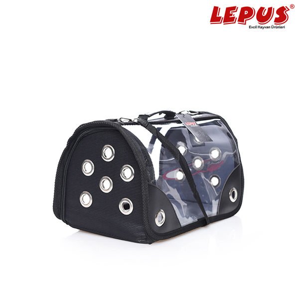 Lepus 20*35*20h cm Şeffaf Fly Bag Çanta Siyah Small | Köpek Taşıma Çantası Ve Kafes