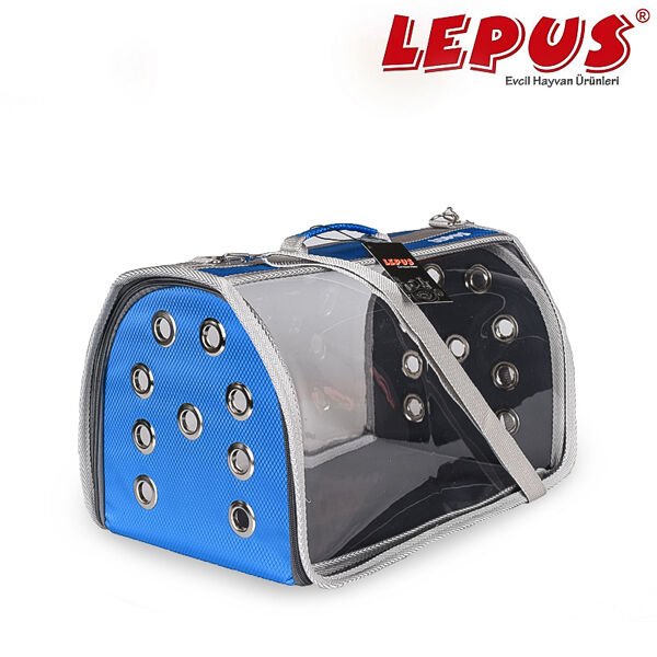 Lepus 25*40*25h cm Şeffaf Fly Bag Çanta Mavi Medium | Kedi Taşıma Çantası