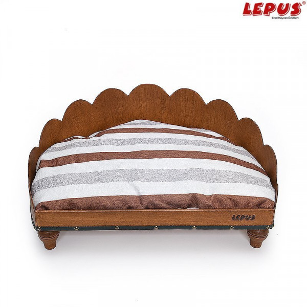 Lepus 26x56x20h cm Retro Papatya Yatak | Kumaş Köpek Yatağı