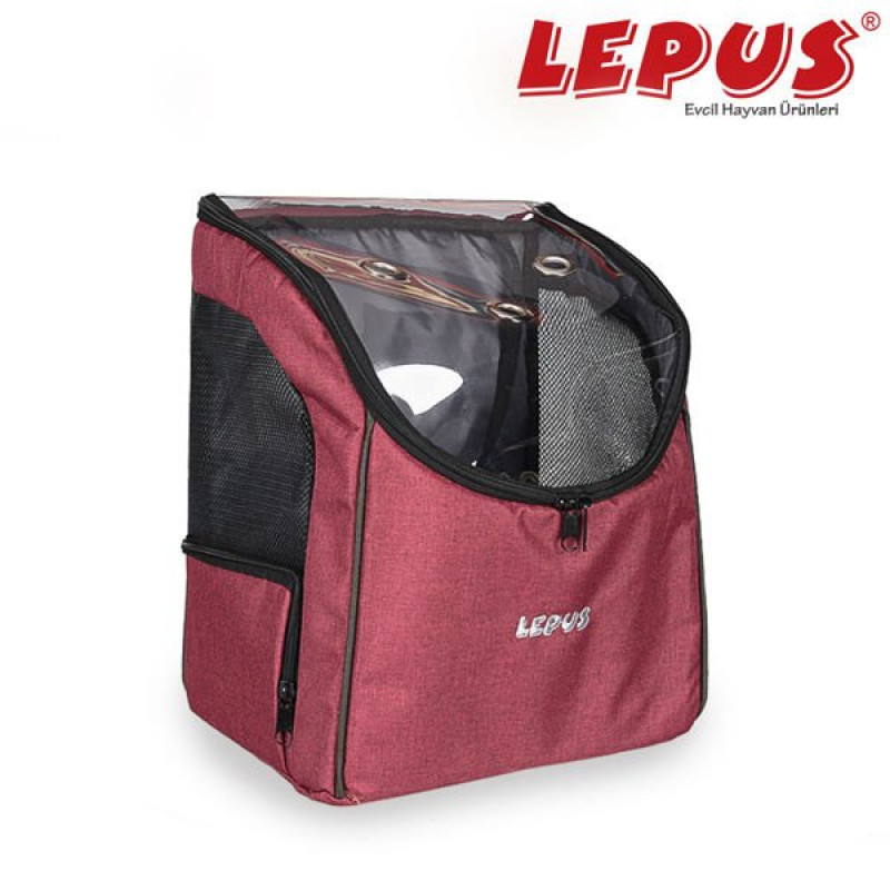 Lepus 30*25*40h cm Sırt Çantası Bordo | Köpek Taşıma Çantası Ve Kafes Lepus 30*25*40h cm Sırt Çantası Bordo | Köpek Taşıma Çantası Ve Kafes