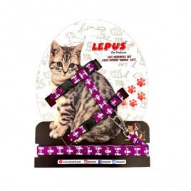 34x26x6 Cm Balık Desenli Göğüs & Gezdirme Takımı Mor | Kedi Gezdirme Tasması 34x26x6 Cm Balık Desenli Göğüs & Gezdirme Takımı Mor | Kedi Gezdirme Tasması