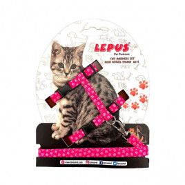 34x26x6 Cm Pati Desenli Göğüs & Gezdirme Takımı Pembe | Kedi Gezdirme Tasması 34x26x6 Cm Pati Desenli Göğüs & Gezdirme Takımı Pembe | Kedi Gezdirme Tasması