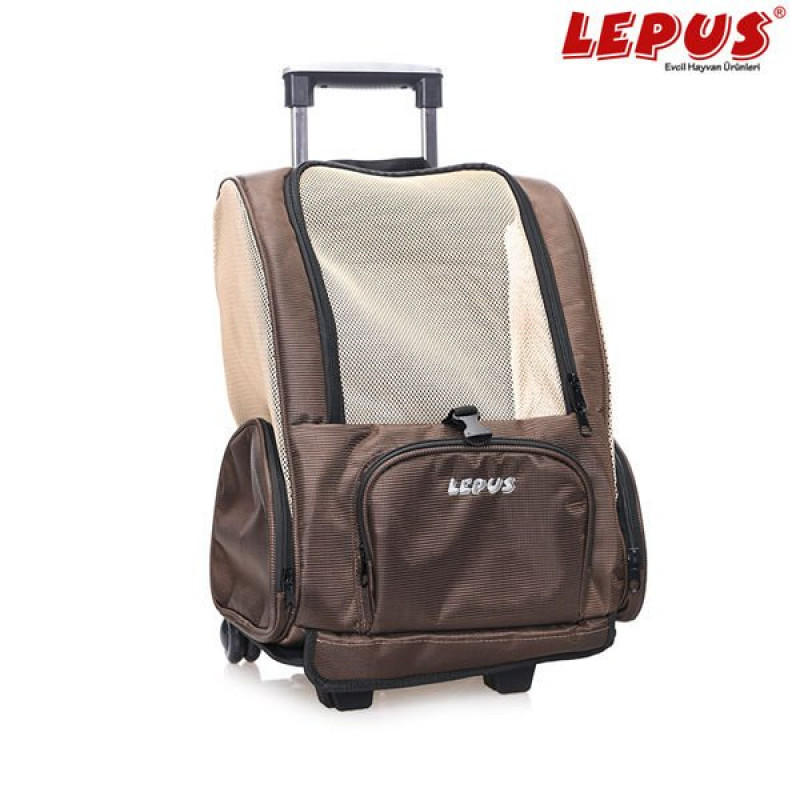 Lepus 35*30*50h cm Tekerlekli Sırt Çantası Kahverengi | Kedi Taşıma Çantası Lepus 35*30*50h cm Tekerlekli Sırt Çantası Kahverengi | Kedi Taşıma Çantası