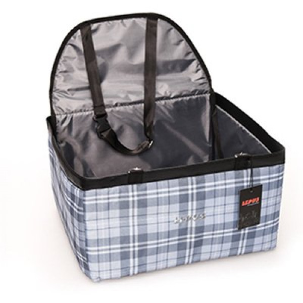 Lepus 40x32x23h Cm Gri Araç Koltuk Çantası | Köpek Araba İçi Taşıma