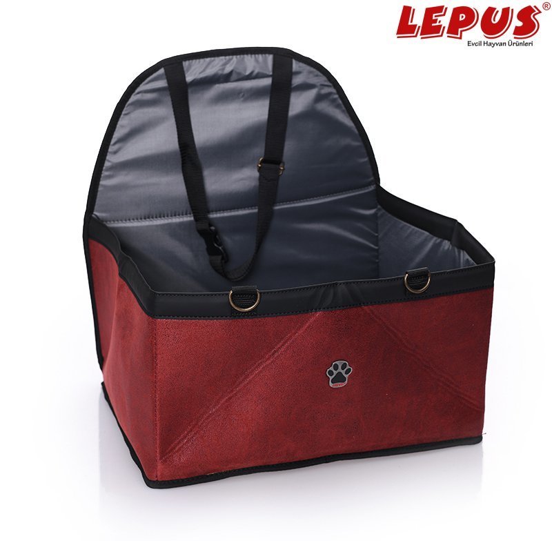 Lepus 40x32x25h cm Pet Araç Koltuğu Bordo | Kedi Araba Aksesuarı Lepus 40x32x25h cm Pet Araç Koltuğu Bordo | Kedi Araba Aksesuarı
