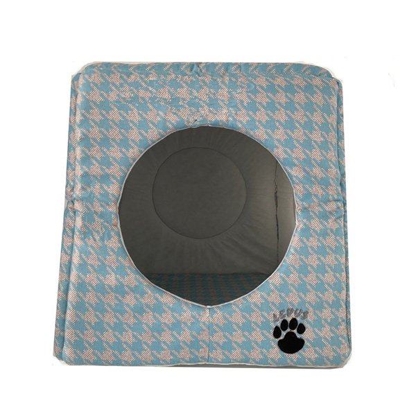 Lepus 45x45x45 Cm Küp Yuva Yatak Mavi | Yuvalı Köpek Yatağı