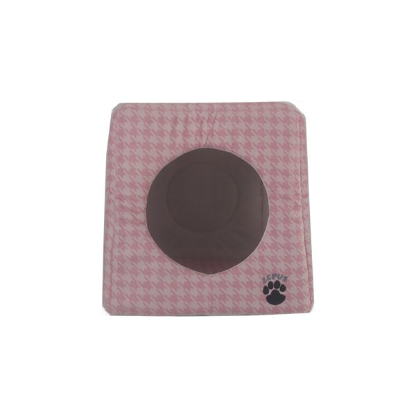 Lepus 45x45x45h Cm Küp Yatak Pembe | Yuvalı Köpek Yatağı